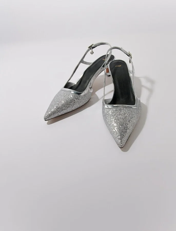 Pointed silver pumps - Image 2