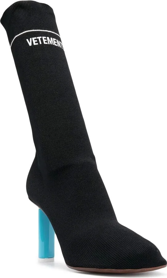 Pointed Sock-Style Boots - Image 2