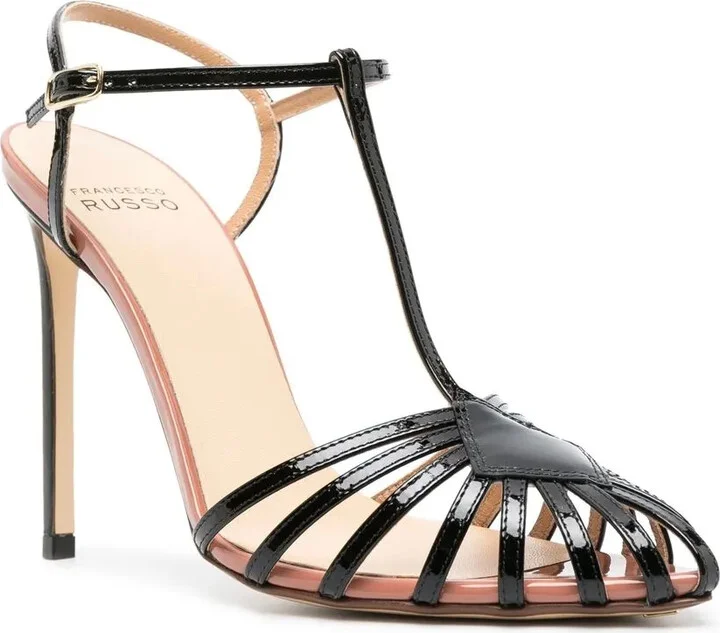 Pointed Strap-Detail 105mm Sandals - Image 2