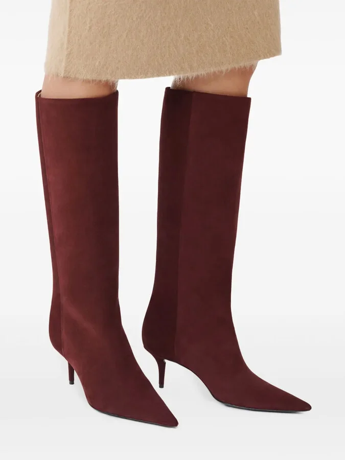Pointed Suede Boots - Image 4