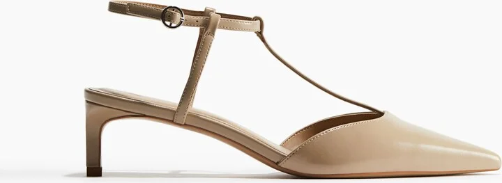 Pointed T-Strap Pumps