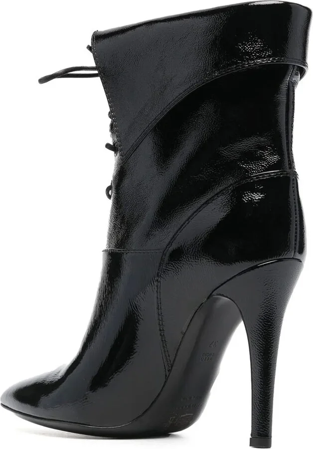 Pointed-Toe 110mm Lace Boots - Image 3