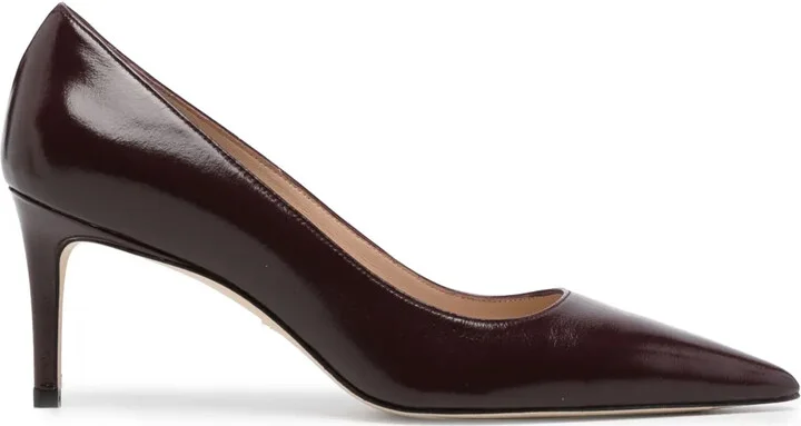 Pointed-Toe 75mm Leather Pumps