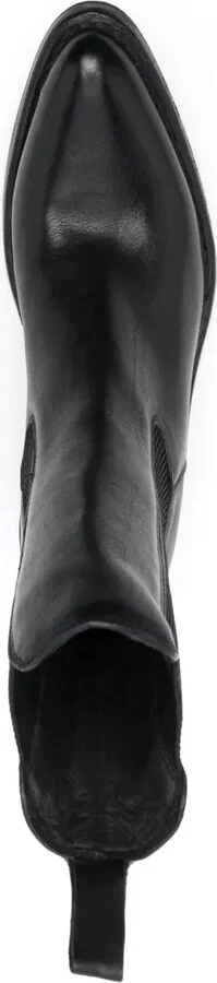 Pointed-Toe Ankle Leather Boots - Image 4