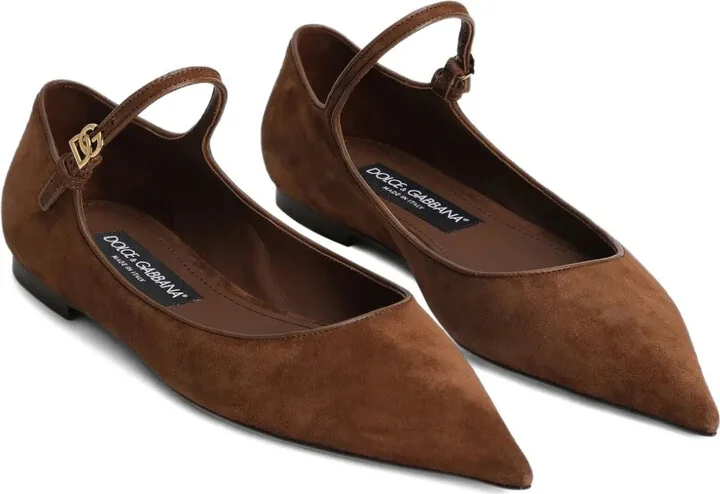 Pointed-Toe Ankle-Strap Flats - Image 2