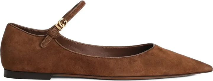 Pointed-Toe Ankle-Strap Flats