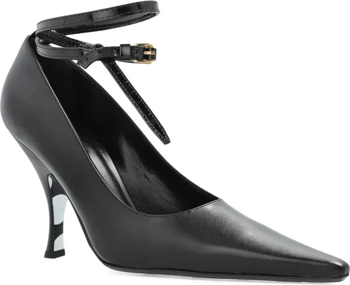 Pointed-Toe Ankle-Tie Pumps - Image 2