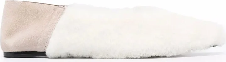 Pointed-Toe Babouche Fur Slippers