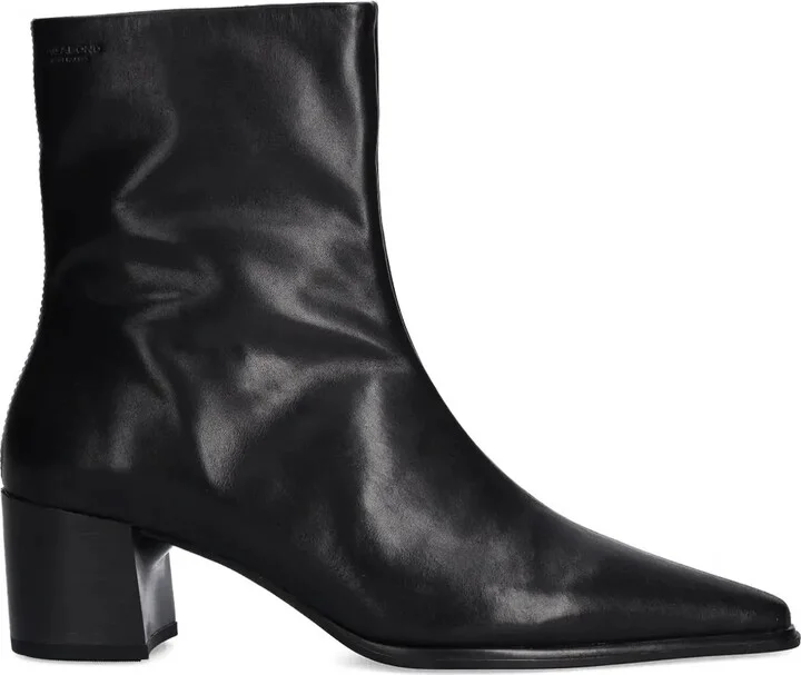 Pointed-Toe Block-Heel Boots