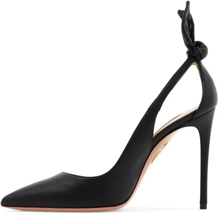 Pointed Toe Bow Tie Pumps - Image 2