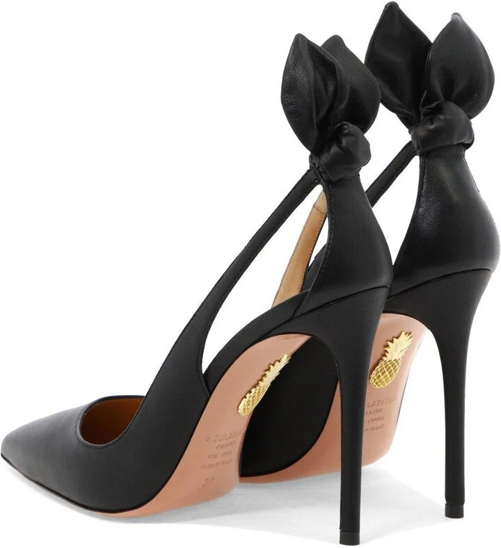 Pointed Toe Bow Tie Pumps - Image 4