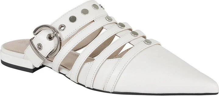 Pointed-toe Buckle Detailed Slip-on Slides - Image 2
