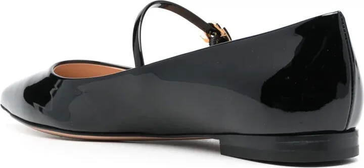 Pointed-Toe Buckle-Strap Ballerina Shoes - Image 3