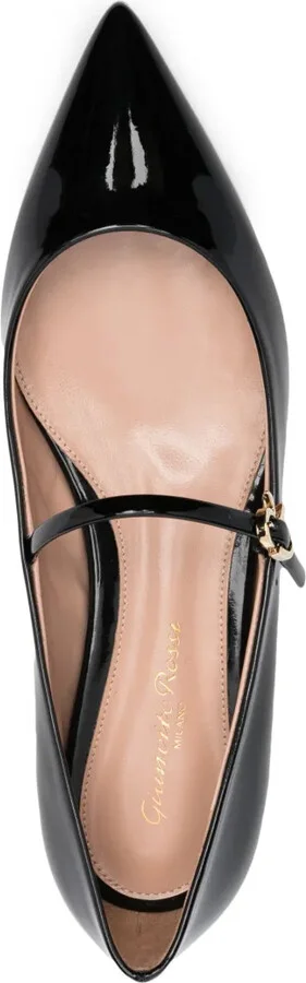 Pointed-Toe Buckle-Strap Ballerina Shoes - Image 4