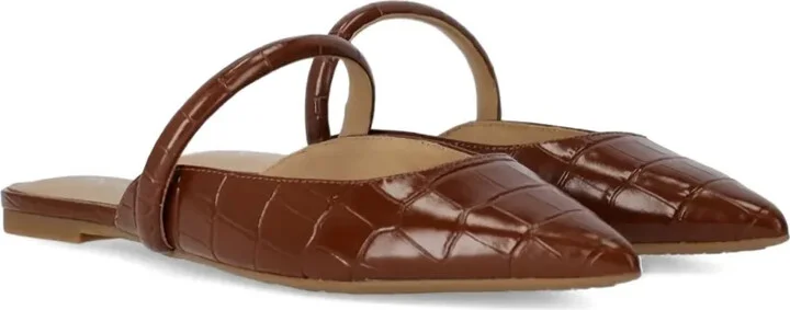 Pointed-Toe Crocodile-Effect Mules - Image 2