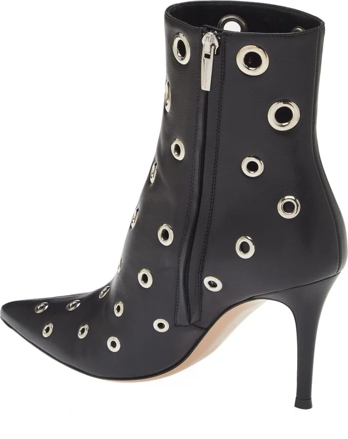 Pointed Toe Grommet Bootie - Image 2