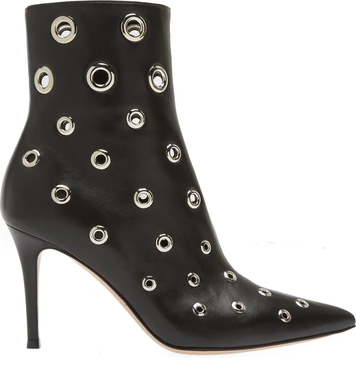 Pointed Toe Grommet Bootie - Image 3