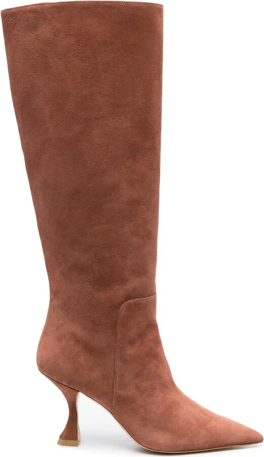 Pointed-Toe High-Heel Boots