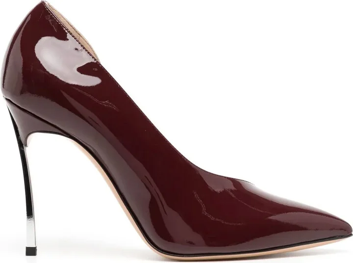 Pointed-Toe High-Shine Finish Pumps
