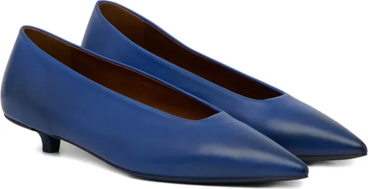 Pointed-Toe Kitten-Heel Pumps - Image 2