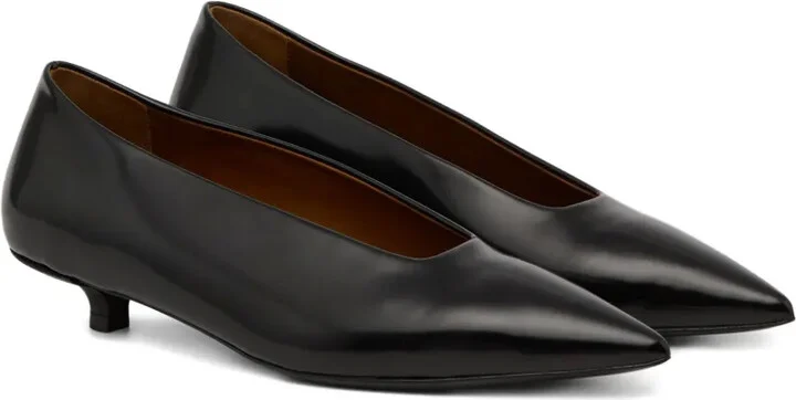 Pointed-Toe Kitten-Heel Pumps - Image 2