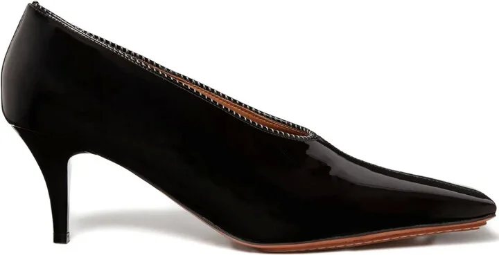 Pointed-Toe Kitten-Heel Pumps
