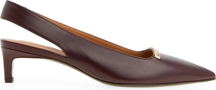 Pointed Toe Kitten Heel Slingback Pump - Image 3