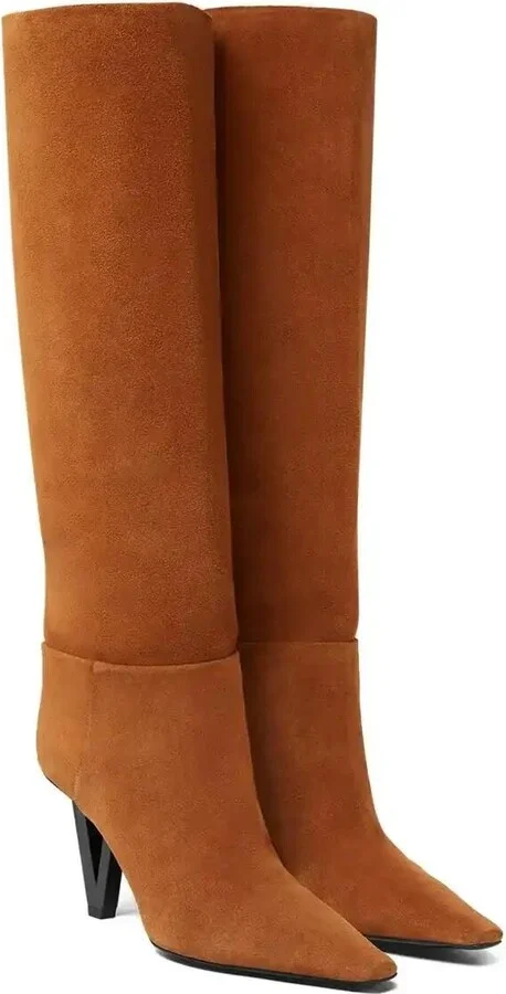 Pointed-Toe Knee-High Boots - Image 2