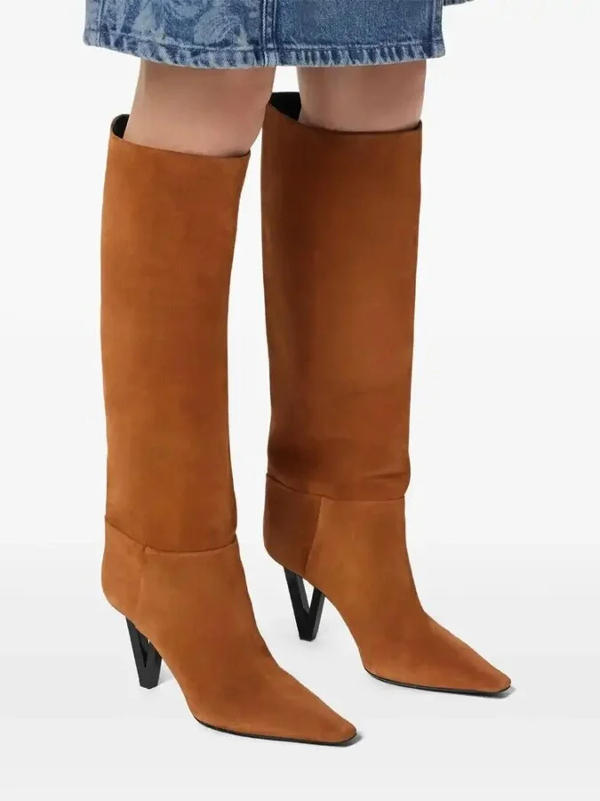 Pointed-Toe Knee-High Boots - Image 4