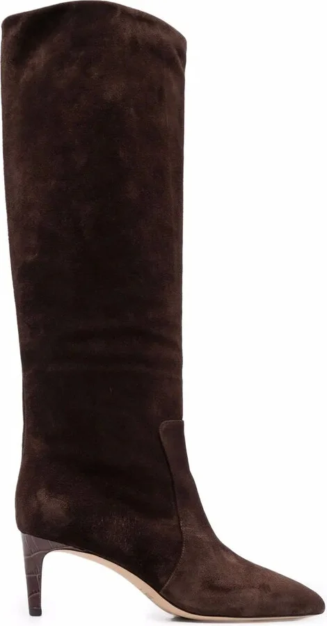 Pointed-Toe Knee-High Boots