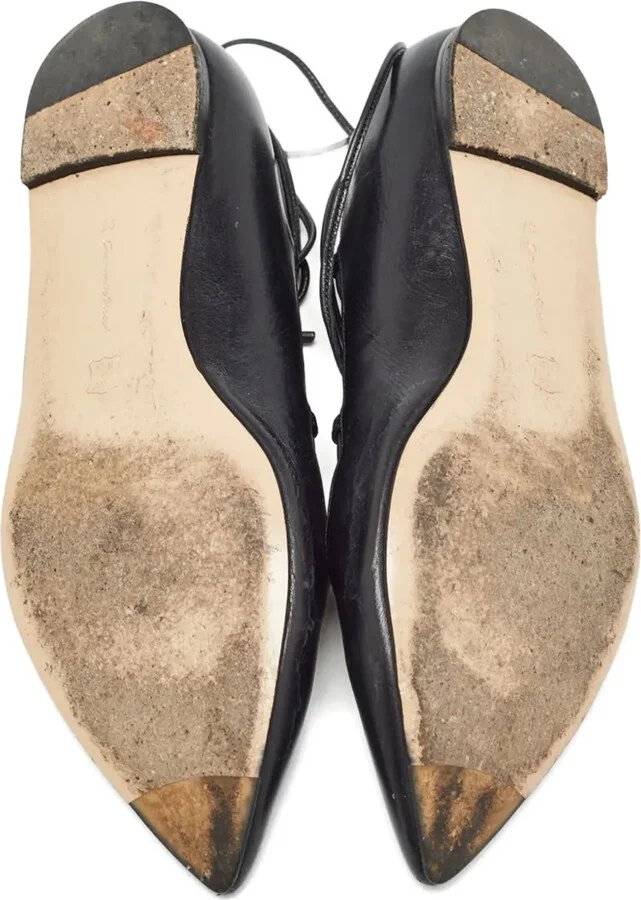 Pointed-Toe Lace-Up Ballet Flats - Image 5