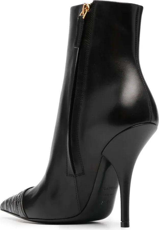 Pointed Toe Leather Ankle Boots - Image 3