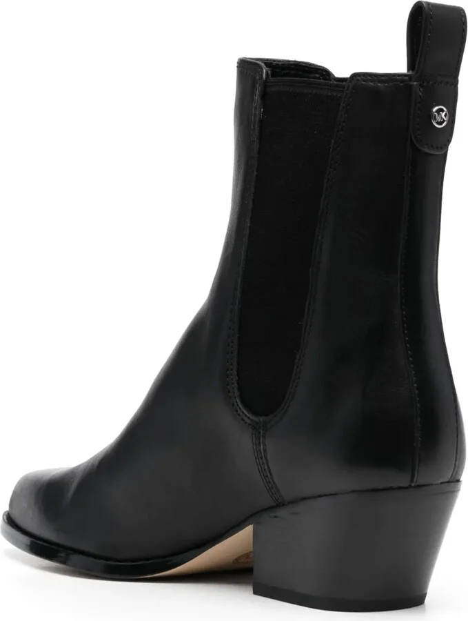 Pointed-Toe Leather Ankle Boots - Image 3