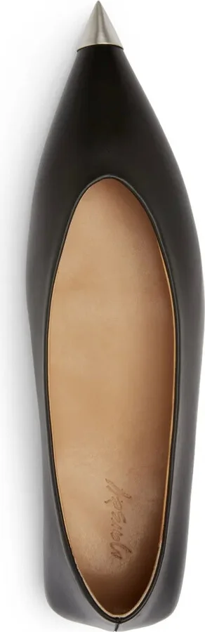 Pointed-Toe Leather Ballerina Shoes - Image 3