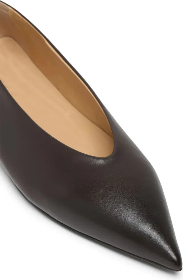 Pointed-Toe Leather Ballerina Shoes - Image 4