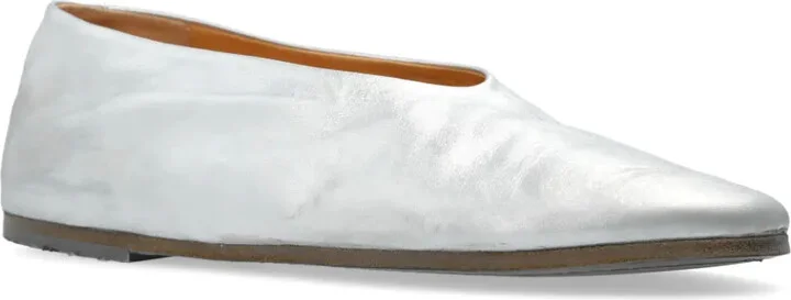 Pointed-Toe Leather Ballerina Shoes - Image 2