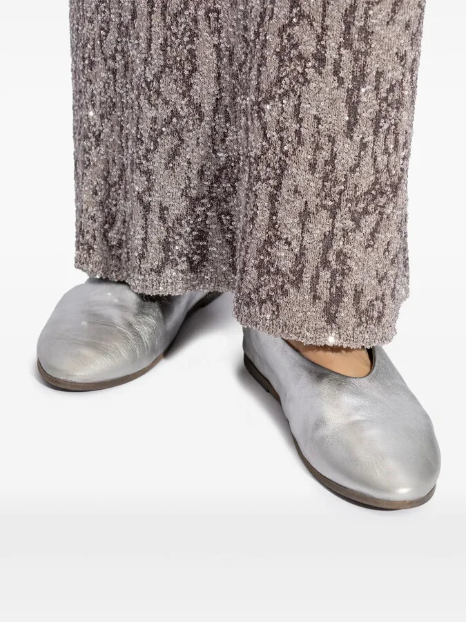 Pointed-Toe Leather Ballerina Shoes - Image 5