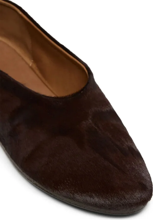 Pointed-Toe Leather Ballerina Shoes - Image 3