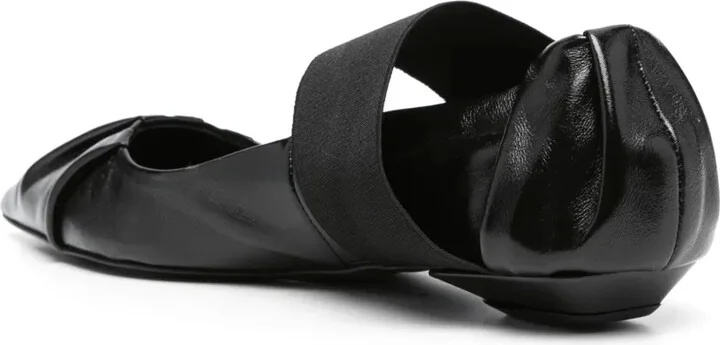 Pointed-Toe Leather Ballerina Shoes - Image 3