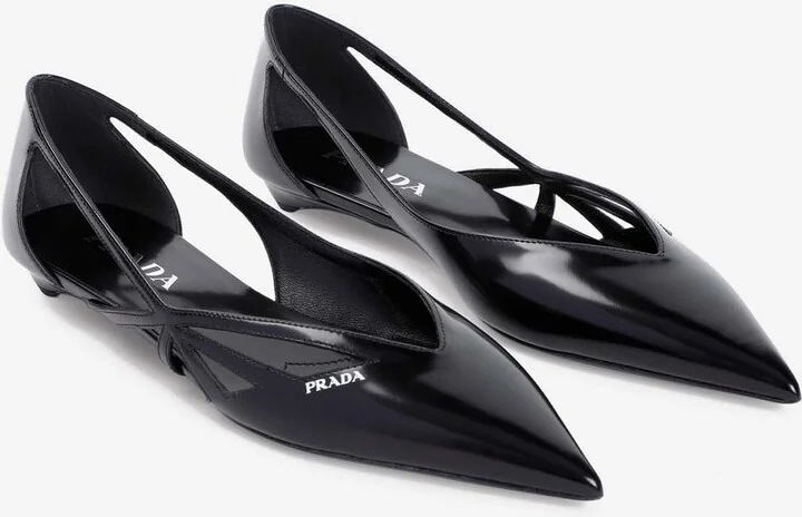 Pointed-Toe Leather Ballet Flats - Image 2