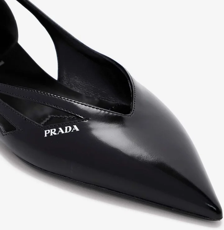 Pointed-Toe Leather Ballet Flats - Image 3