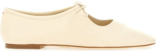 Pointed Toe Leather Ballet Flats