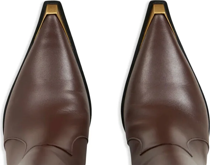 Pointed-Toe Leather Boots - Image 4