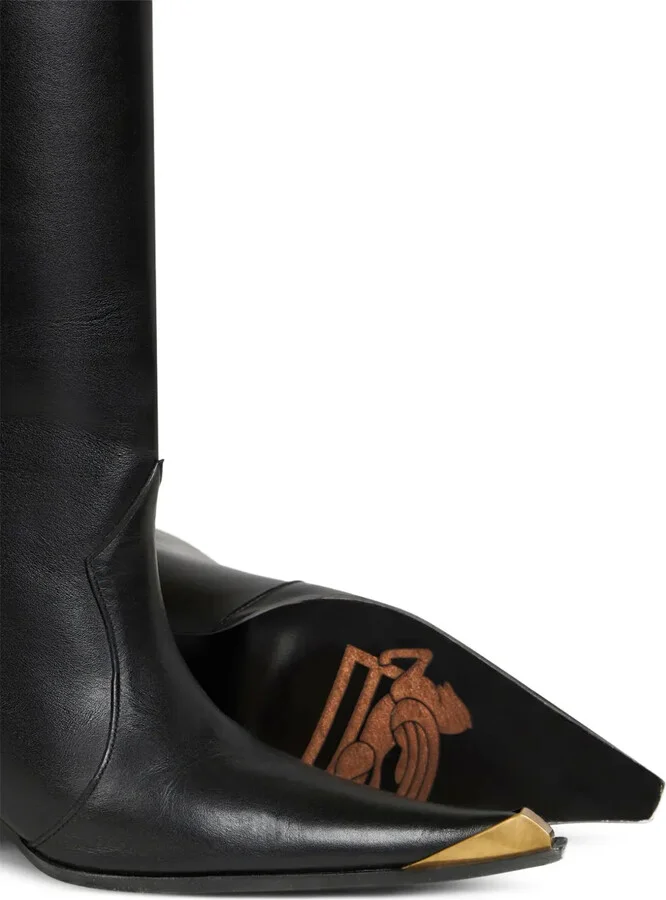 Pointed-Toe Leather Boots - Image 3