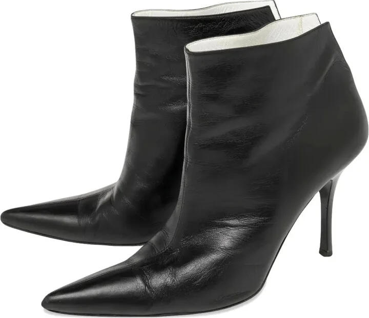 Pointed-Toe Leather Boots - Image 2