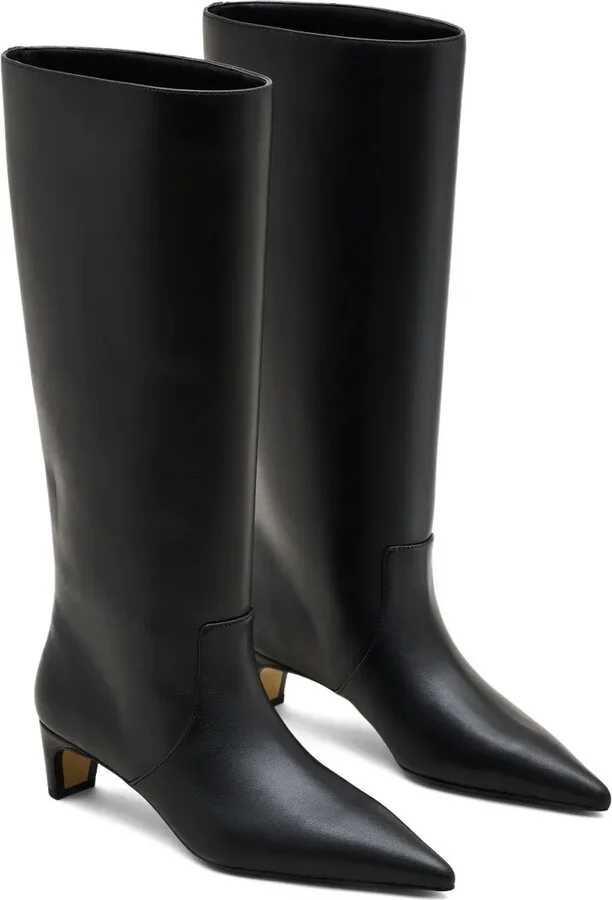 Pointed-Toe Leather Boots - Image 2