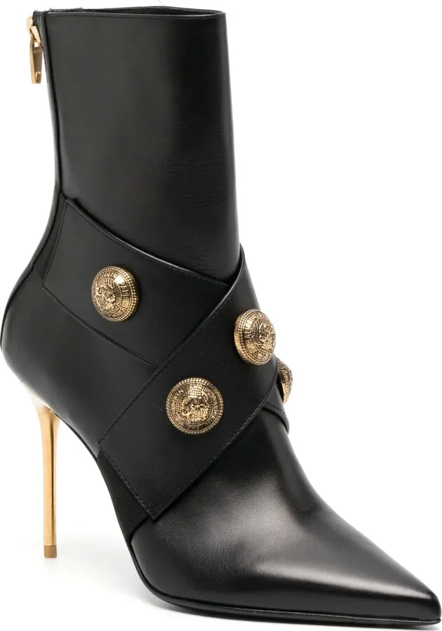 Pointed-Toe Leather Boots - Image 2