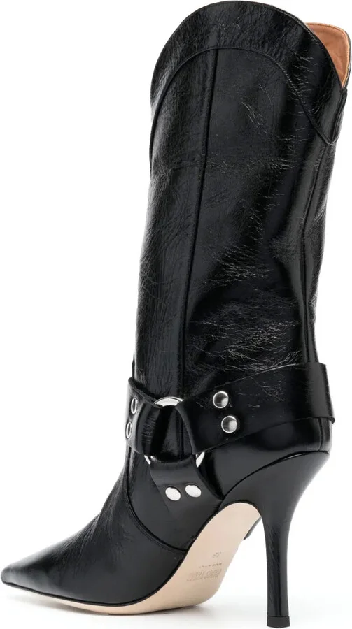 Pointed-Toe Leather Boots - Image 3