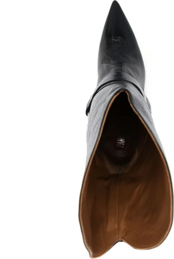 Pointed-Toe Leather Boots - Image 4