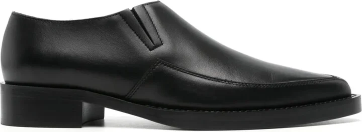 Pointed-Toe Leather Loafers